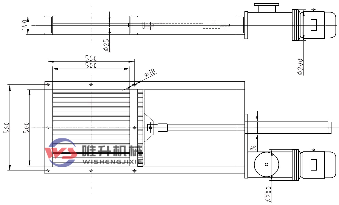 LB-I-500電液動棒條閥外形圖紙